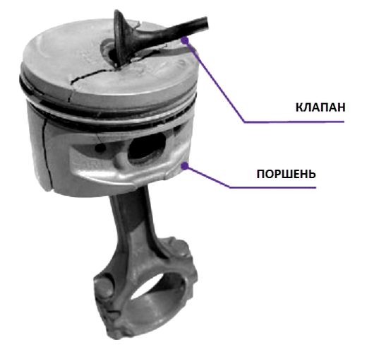Клапан пробил поршень