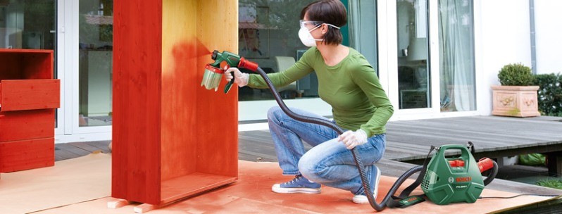 Применение краскопульта Bosch 3000 в бытовых целях