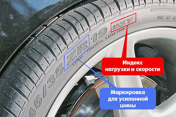 Маркировка индекса нагрузки шин